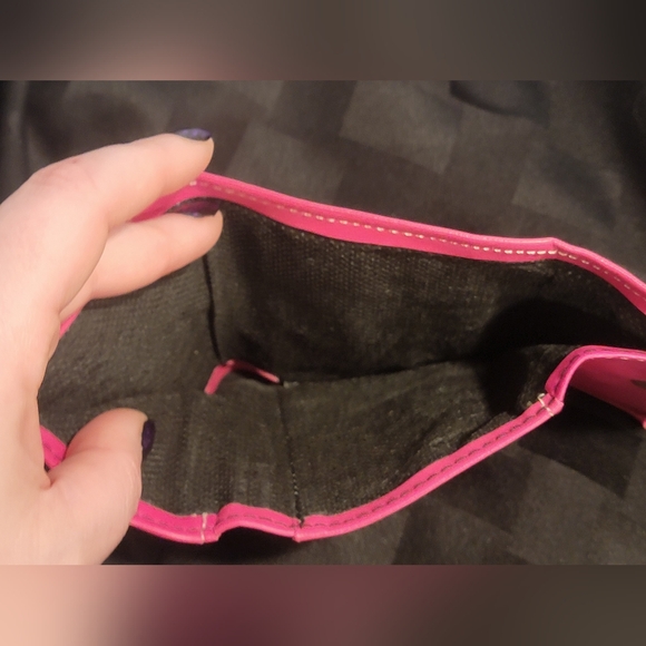 Peruvian Handmade Textile Small Pink Leather Wallet - Picture 10 of 11